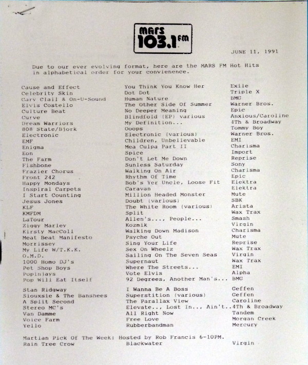 Chart June 11, 1991