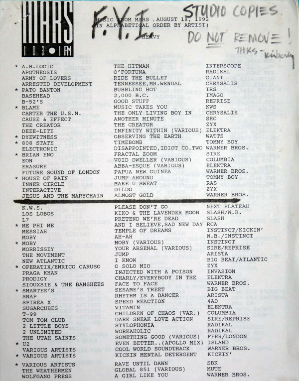 Chart August 18, 1992